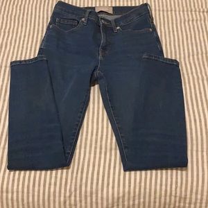 Everlane skinny high rise blue jeans